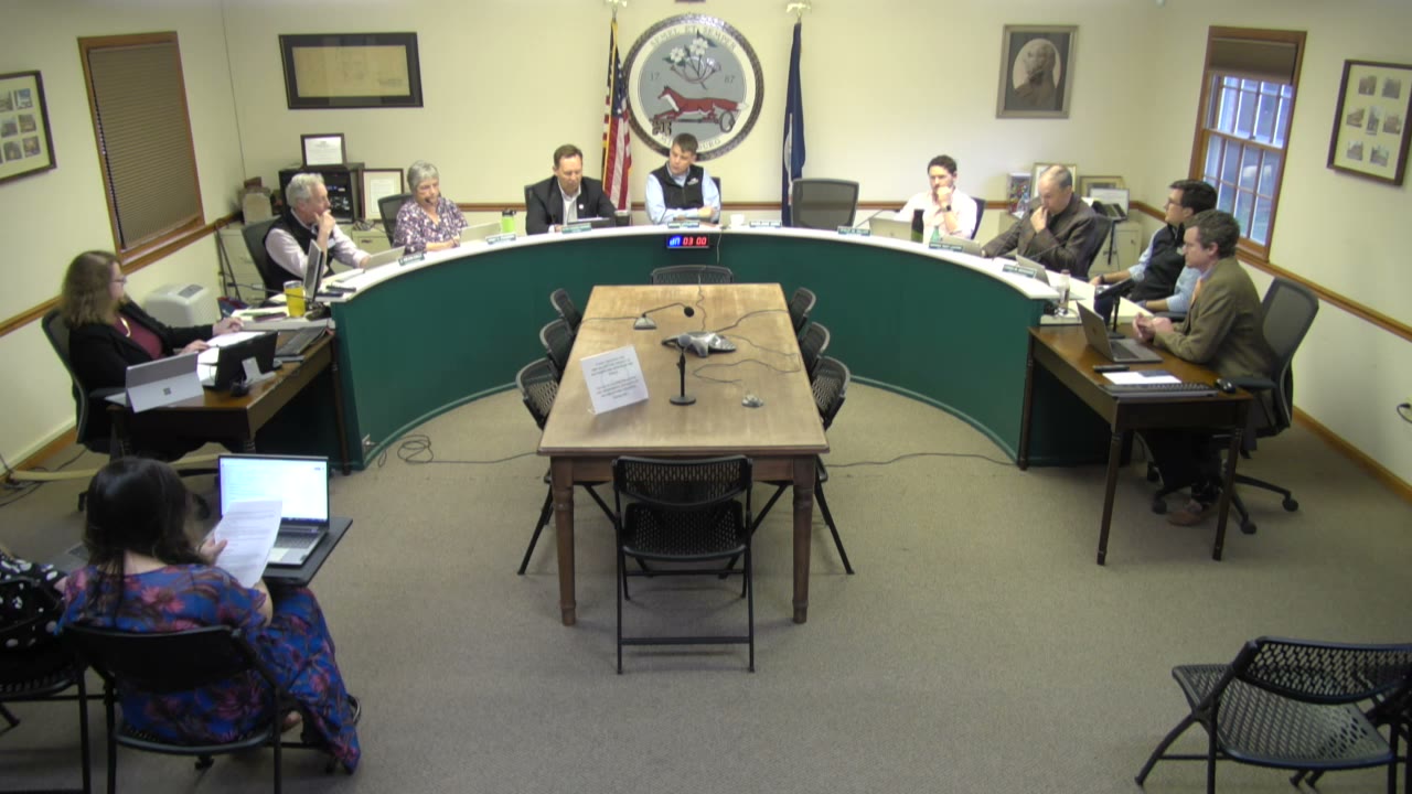 Council's public hearing on the real estate tax rate, March 23, 2023. (Town of Middleburg meeting video)