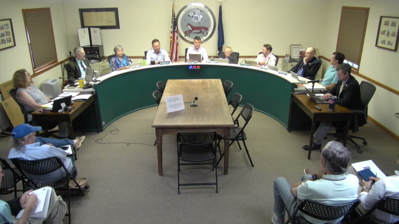 Council's tribute to The Fun Shop, July 13, 2023. (Town of Middleburg meeting video)