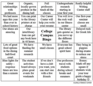 Bingo chart