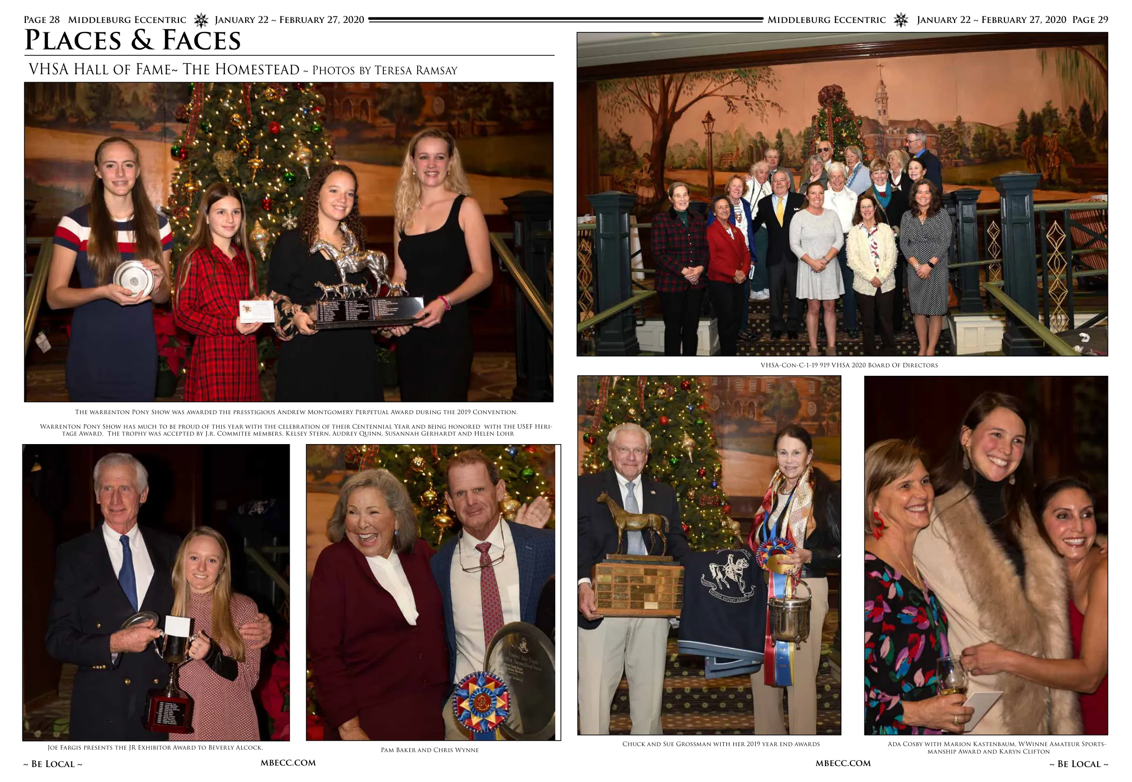 Howard Armfield, Jay Hubbard, Megan Hubbard and Gloria Armfield · Joe Fargis presents the JR Exhibitor Award to Beverly Alcock, Pam Baker and Chris Wynne · Chuck and Sue Grossman with her 2019 year end awards · VHSA-Con-C-1-19 919 VHSA 2020 Board Of Directors · Ada Cosby with Marion Kastenbaum, WWinne Amateur Sportsmanship Award and Karyn Clifton · The Warrenton Pony Show was awarded the Prestigious Andrew Montgomery Perpetual Award during the 2019 Convention · The Warrenton Pony Show was awarded the prestigious Andrew Montgomery Perpetual Award during the 2019 Convention · Joe Fargis presents the JR Exhibitor Award to Beverly Alcock · Pam Baker and Chris Wynne · Chuck and Sue Grossman with her 2017 year end awards · Ada Cosby with Marion Kastenbaum, WWinne Amateur Sportsmanship Award and Karyn Clifton
