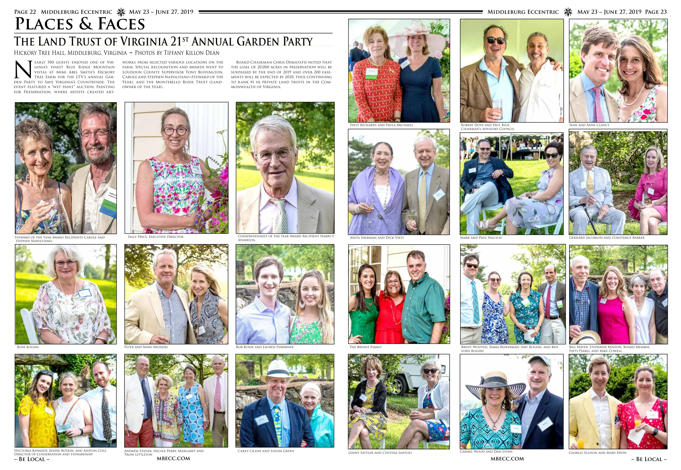 Victoria Kennedy, Jenine Botkin, and Ashton Cole, Director of Conservation and Stewardship · Steward of the Year Award Recipients Carole and Stephen Napolitano · Sally Price, Executive Director · Rose Rogers, Peter and Anne Arundel, Rob Rosse and Lauren Finkbiner · Conservationist of the Year Award Recipient Harry F. Atherton · Andrew Stifler, Nicole Perry, Margaret and Trow Littleton · Patsy Richards and Paula Michaels · Anita Sherman and Dick Viets · The Bryant Family · Ginny Sattler and Cynthia Santoli, Carmel Wood and Dan Lyons · Brent Wooten, Emma Beaterman, Amy Rogers, and Bedford Rogers · Mark and Paul Valcich · Robert Dove and Paul Blue, Chairman's Advisory Council · Sean and Anne Clancy · Gerhard Jacobson and Constance Barker · Bill Mayer, Stephanie Kenyon, Board Member, Patti Psaris, and Mike Cowell · Charles Ellison and Mary Ervin, Carey Crane and Louise Green