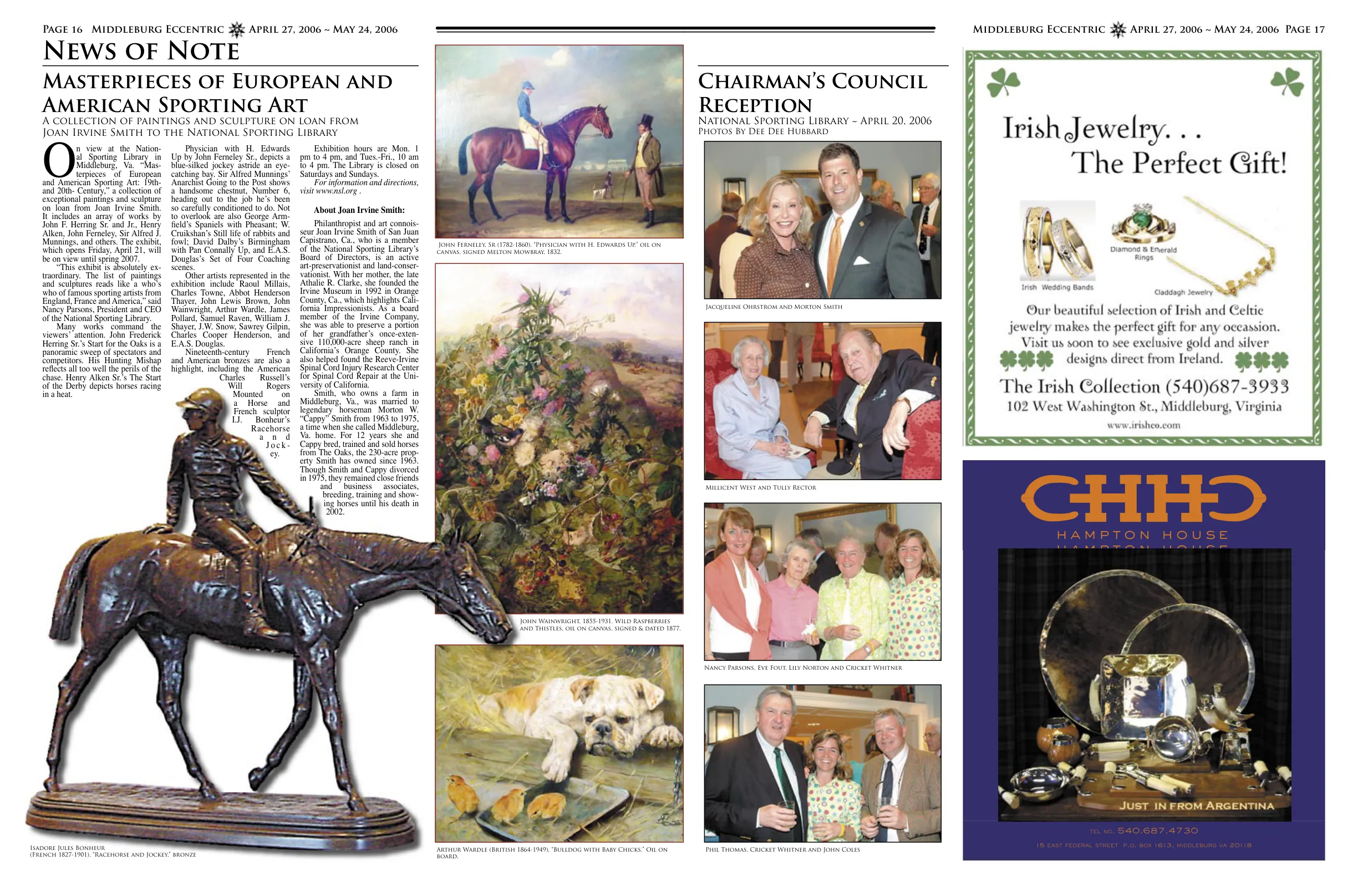 Jacqueline Ohrstrom and Morton Smith · Millicent West and Tully Rector · Nancy Parsons, Eve Fout, Lily Norton and Cricket Whitner · Phil Thomas, Cricket Whitner and John Coles · Millicent West and Tully Rector