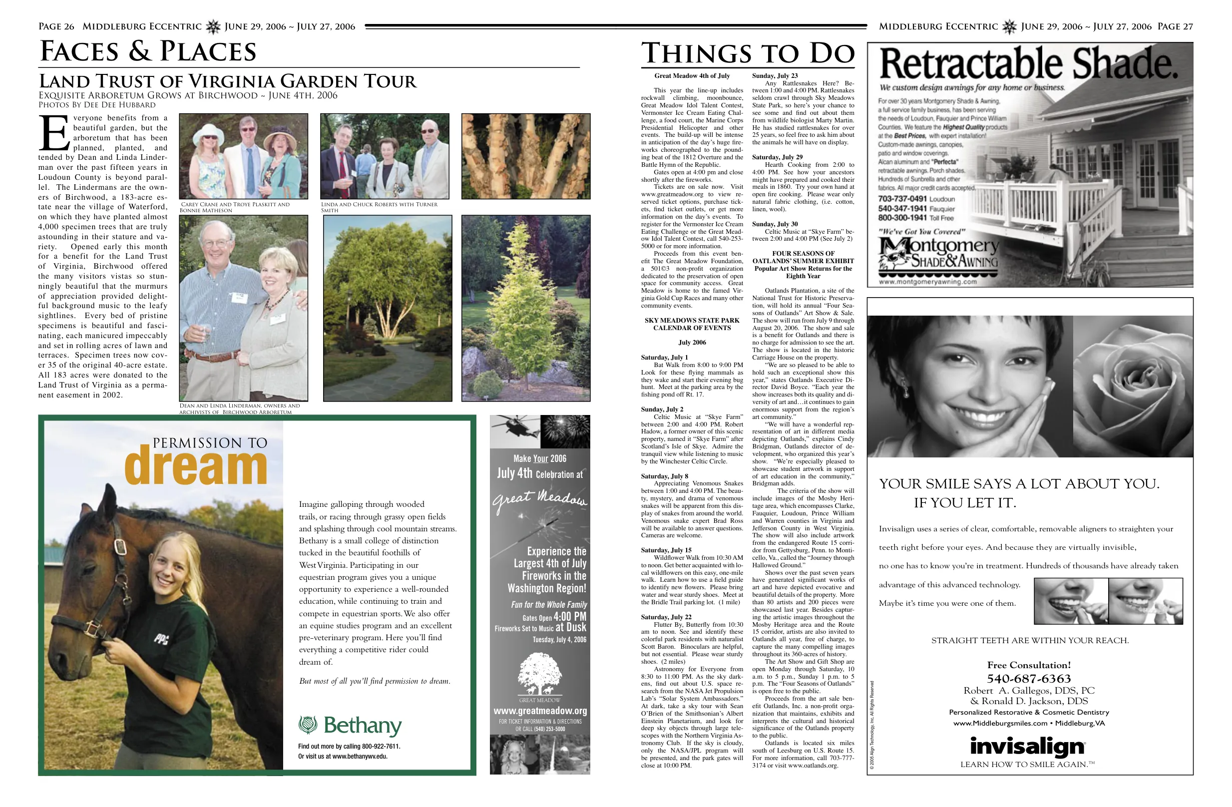 Carey Crane and Troye Plaskitt · Bonnie Matheson · Dean and Linda Linderman, owners and archivists of Birchwood Arboretum · Linda and Chuck Roberts with Turner Smith