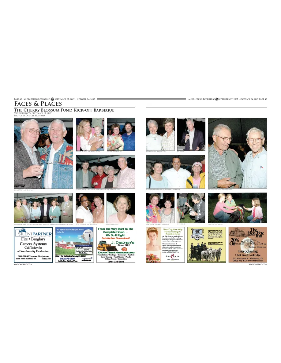 George White and Henry Long · Lizanne Driskoll and Walker White · Howard Armfield, Joe Boling, Gloria Armfield and Andrew Stiffler · Holly & Tony Hudimac · Sandy Atkins, Dick Stokes, Ellen Waterman, Jim Atkins, Barbara Augenblick and Jim Wilson · Tutti Perricone and Karen Krei · Mary Ann Dodson · Judy Washburn and Judy Casey · Jim Atkins · Ellen Waterman, Keith Hutchison and Helen Wiley · Victor duPont and Lang Washburn · Mary Looney and Mary Jo Jackson · Ann McLeod · "Miss Pig" and Friends