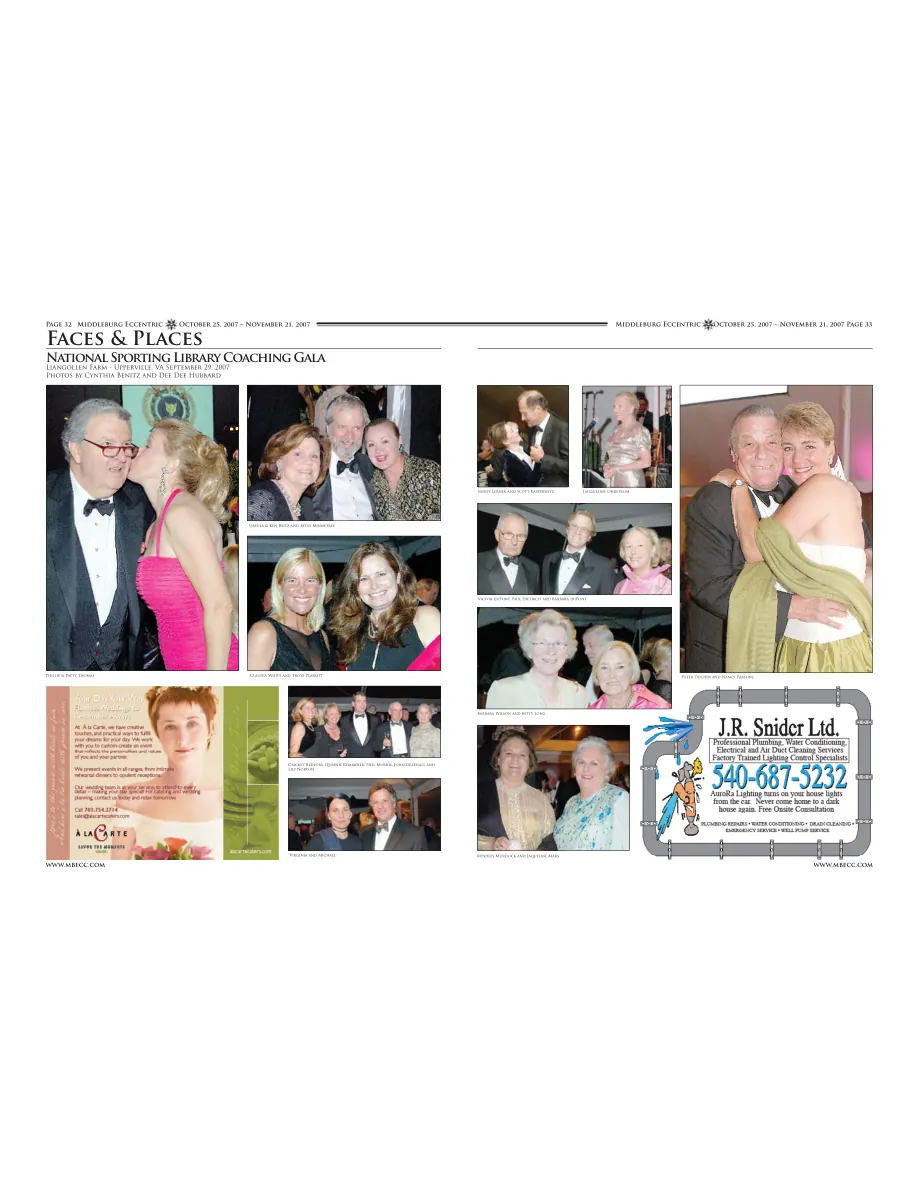 Ursula & Ken Reitz and Betsy Minnetree · Claudia White and Troye Plaskitt · Sandy Lerner and Scott Kasperwitz · Victor duPont, Paul Dietrich and Barbara duPont · Phillip & Patty Thomas and Peter Duchin and Nancy Parsons · Cricket Bedfors, Queenie Kemmerer, Neil Morris, John Greenall and Lily Norton · "Virginia and Michael" · Barbara Wilson and Betty Long · Bundles Murdock and Jaqueline Mars · Jacqueline Ohrstrom