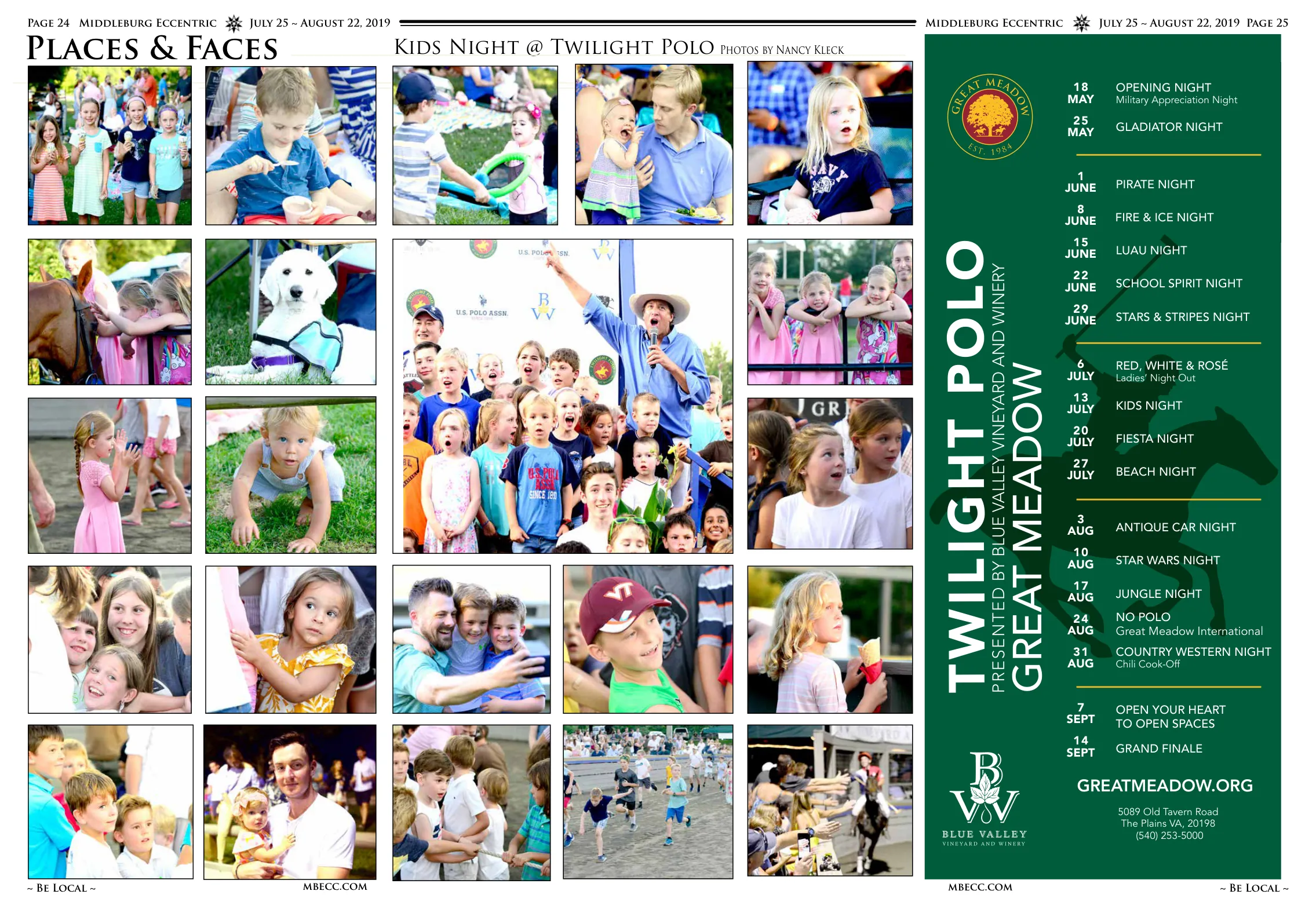 Children enjoying Kids Night at Twilight Polo. · Kids playing games and activities.