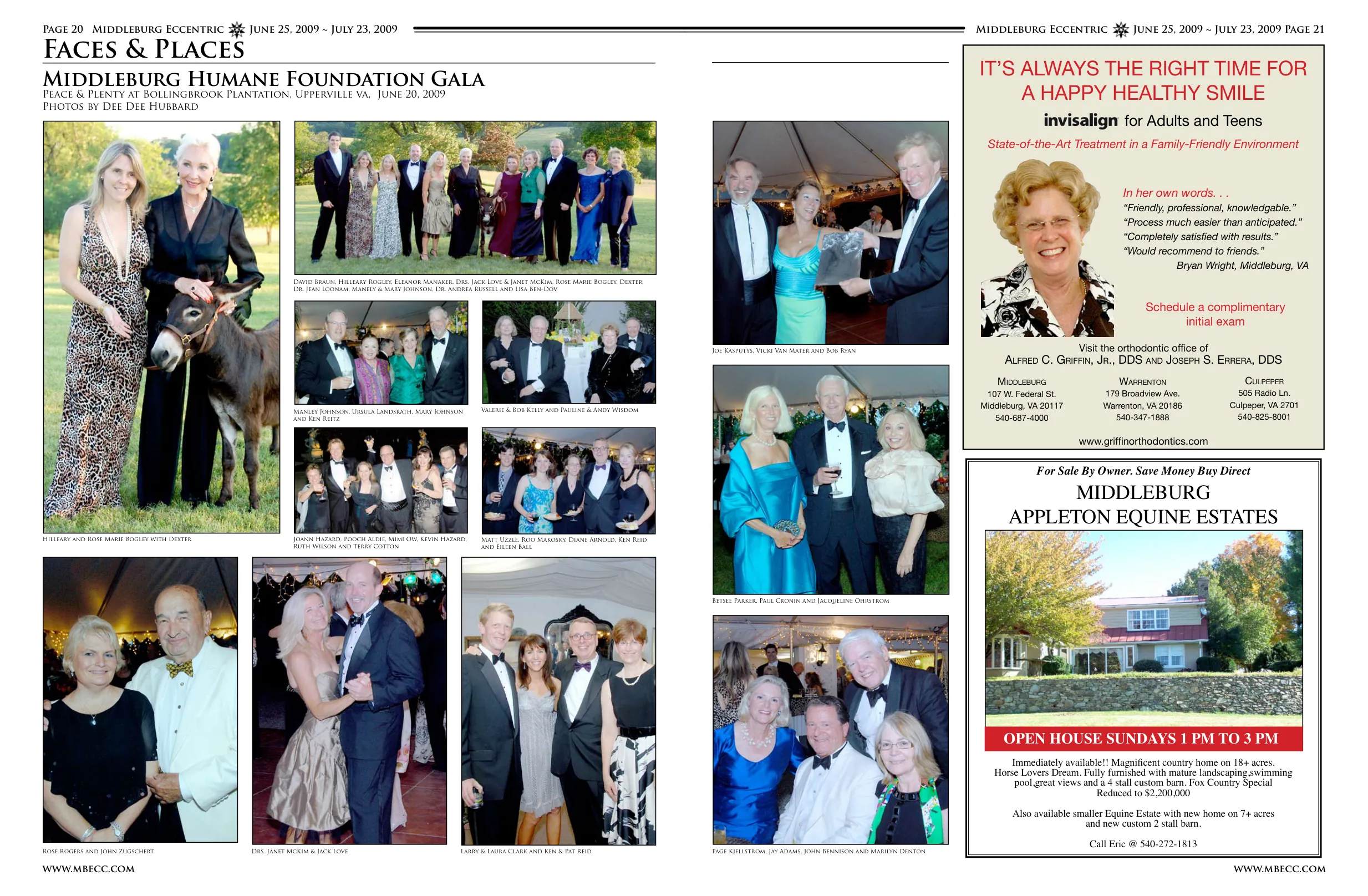 Hilleary and Rose Marie Bogley with Dexter · Manley Johnson, Ursula Landsrath, Mary Johnson and Ken Reitz · Valerie & Bob Kelly and Pauline & Andy Wisdom · Joann Hazard, Pooch Aldie, Mimi Ow, Kevin Hazard, Ruth Wilson and Terry Cotton · Matt Uzzle, Roo Makosky, Diane Arnold, Ken Reid and Eileen Ball · Group portrait of gala attendees · Joe Kasputys, Vicki Van Mater and Bob Ryan · Betsee Parker, Paul Cronin and Jacqueline Ohrstrom · Rose Rogers and John Zugschert · Drs. Janet McKim & Jack Love · Larry & Laura Clark and Ken & Pat Reid · Page Kjellstrom, Jay Adams, John Bennison and Marilyn Denton