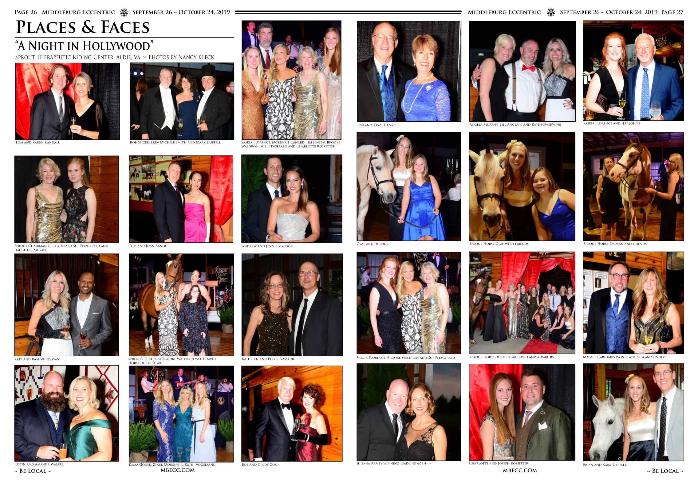 Andrew and Jennie Simpson · Kate and Ram Srinivasan Sprout's Director Brooke Waldron with David, Horse of the Year · Kathleen and Pete LeVasseur · Kama Godek, Zineb Moussafir, Kathi Vogelsang · Jon and Krasi Henkel · Olaf and friends · Saskia Florence, Brooke Waldron and Sue Fitzgerald · Juliana Ramey winning Leadline age 4 - 7 · Charlotte and Joseph Rossitter · Sprout Horse of the Year David and admirers · Sprout Horse Olaf with friends · Angela Murphy, Bill Anglain and Kate Sowerwine · Sprout Horse Pacman and friends · Maggie Caridakis won Leadline 4 and under · Brian and Kara Stuckey · Tom and Joan Abner · Saskia Florence, McKenzie Canard, Jim Jensen, Brooke Waldron, Sue Fitzgerald and Charlotte Rossetter · Justin and Amanda Walker · Sprout Chairman of the Board Sue Fitzgerald and daughter Megan · Bob and Cindy Cox · Saskia Florence and Jeff Johns · Tom and Karen Randall · Rob Spicer, Erin Michele Smith and Mark Duffell