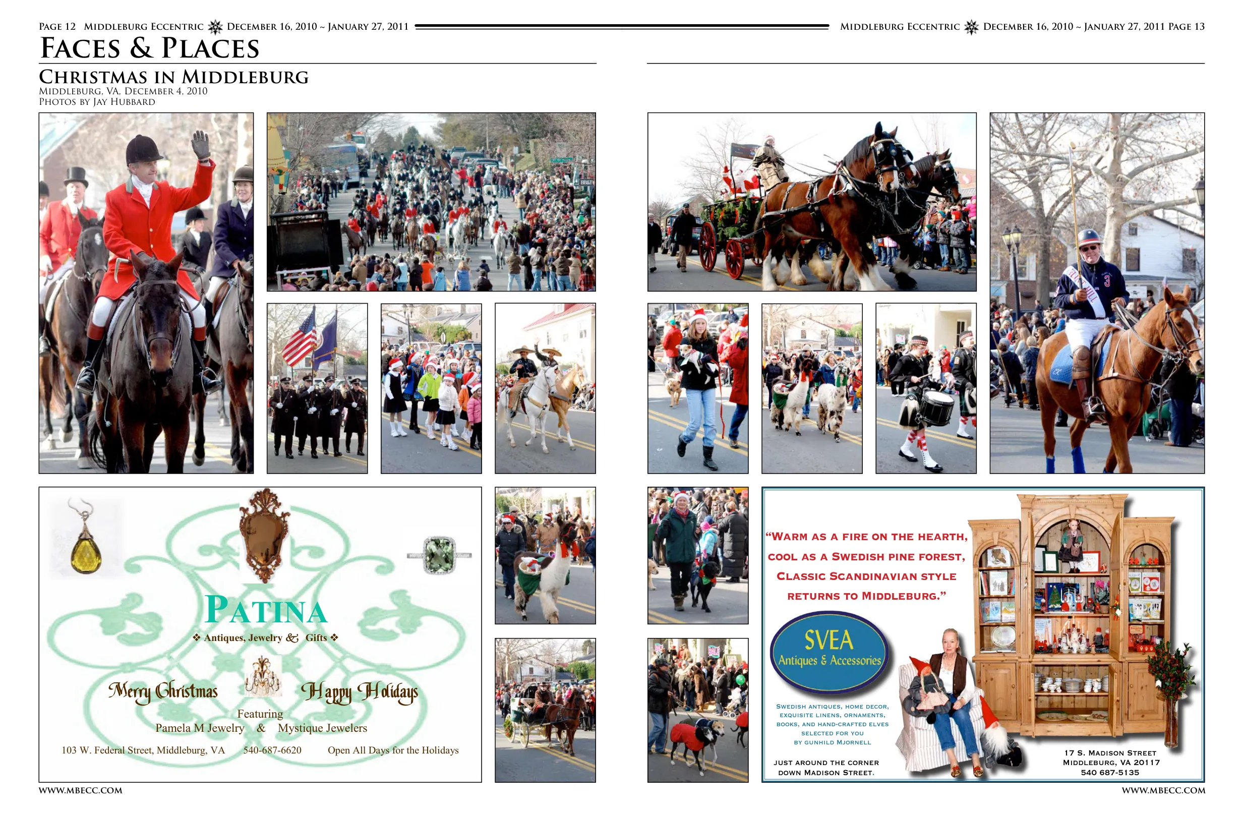 Santa riding in vehicle · Santa with children · Children at parade · Parade participants · Decorated cart or float · People gathered at parade