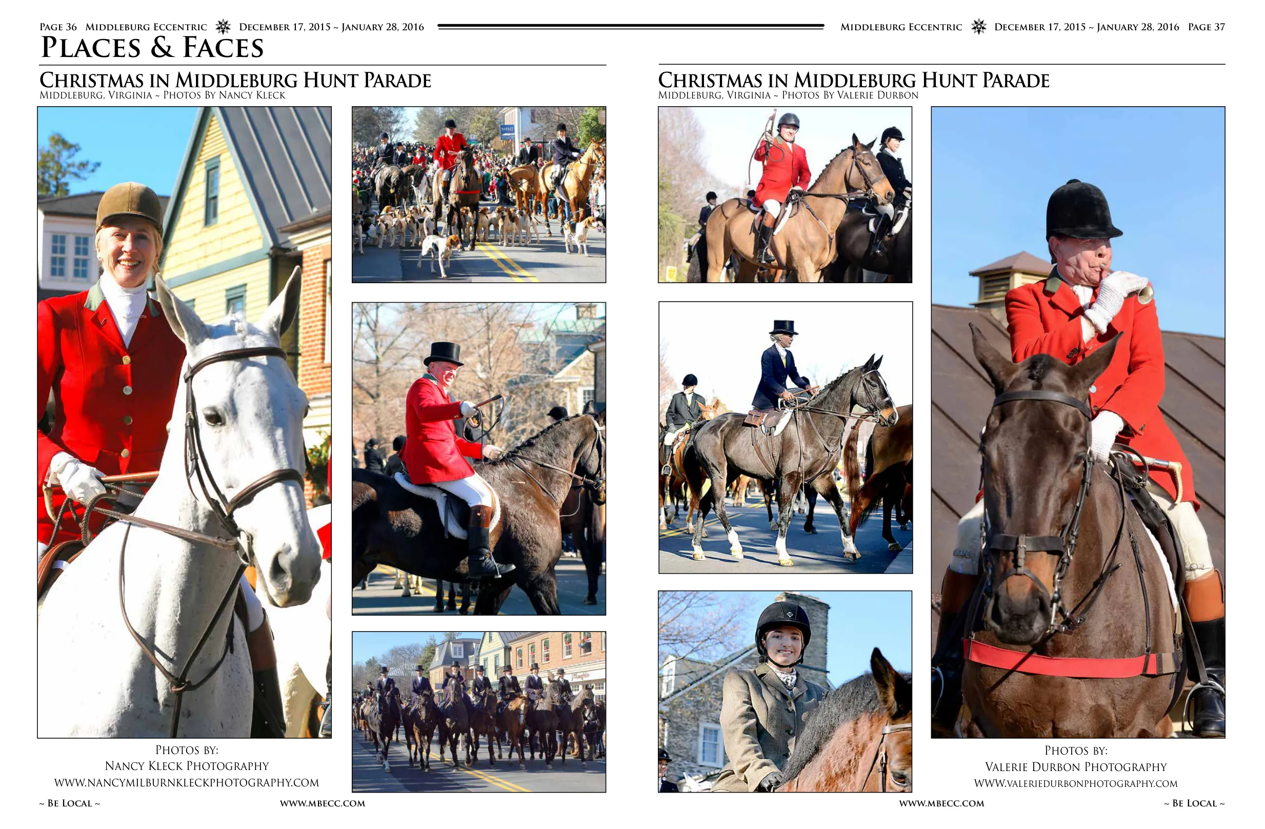 Christmas in Middleburg Hunt Parade - Middleburg, Virginia - Photos By Nancy Kleck · Christmas in Middleburg Hunt Parade - Middleburg, Virginia - Photos By Valerie Durbon