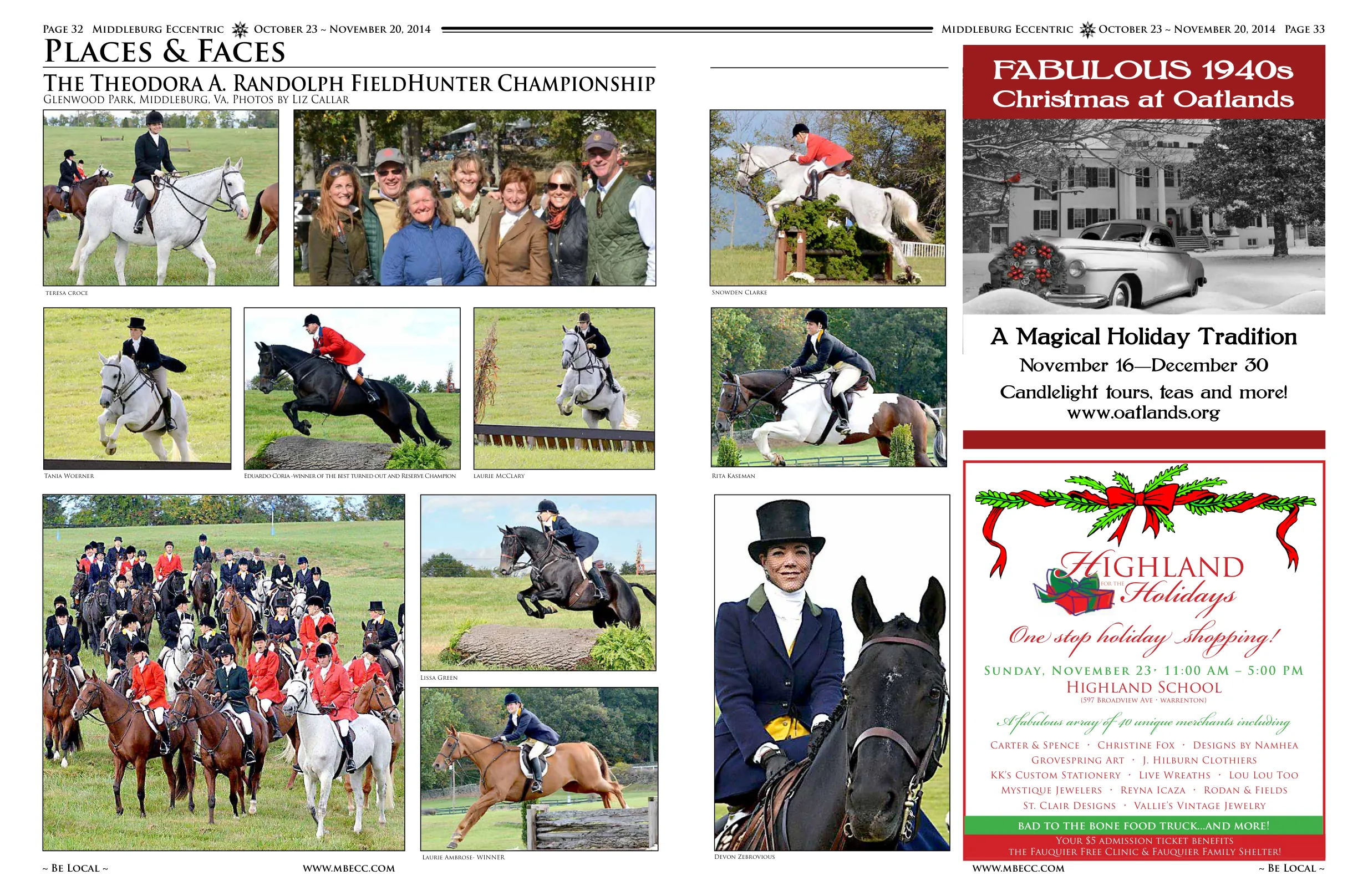 Teresa Croce · Eduardo Coria -winner of the best turned out and Reserve Champion · Laurie McClary · Lissa Green · Laurie Ambrose- WINNER · Snowden Clarke · Rita Kaseman · Devon Zebrovious · Tania Woerner · Various riders and horses at the championship