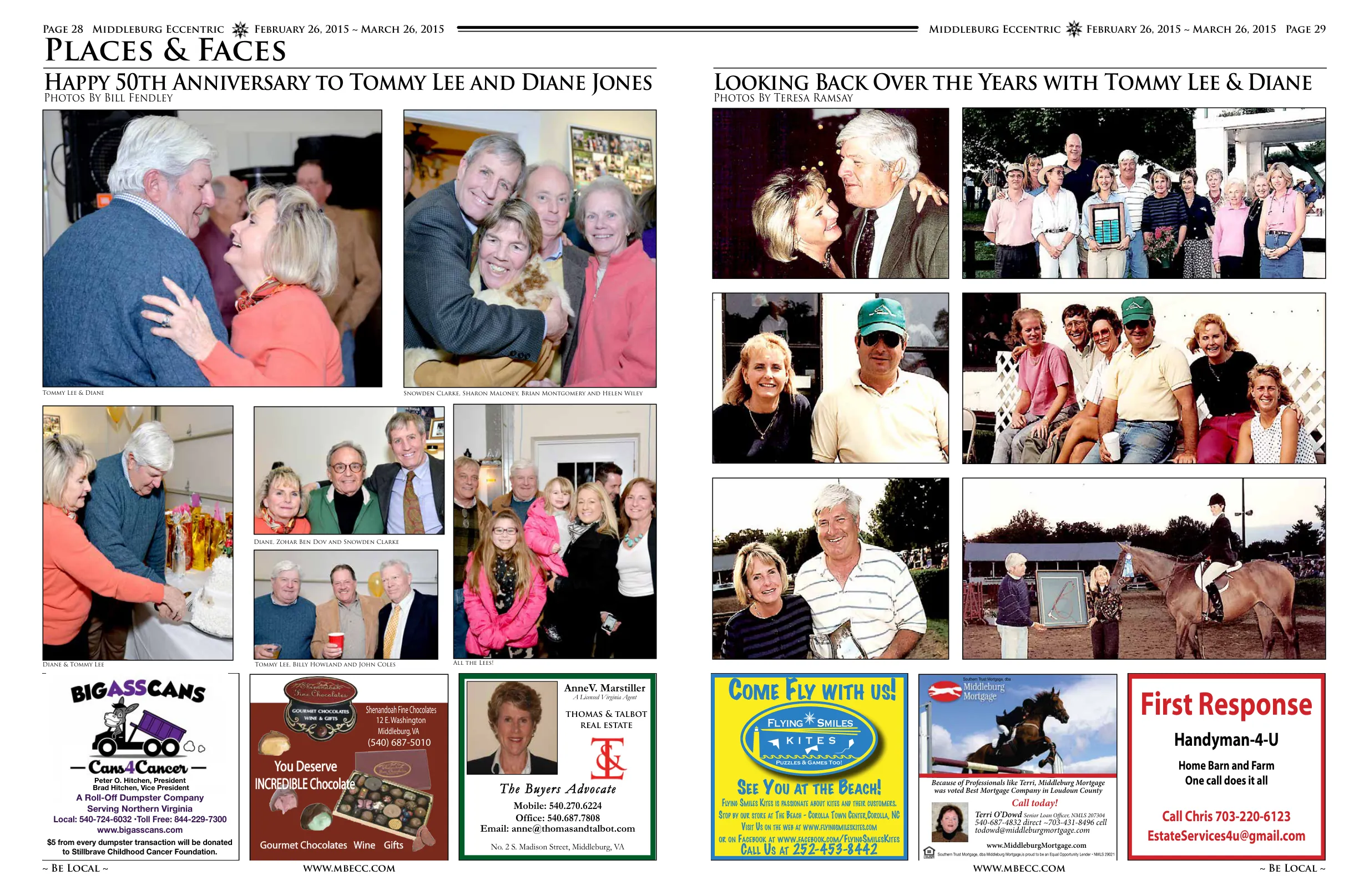 Tommy Lee & Diane · Diane & Tommy Lee · Tommy Lee, Billy Howland and John Coles · Snowden Clarke, Sharon Maloney, Brian Montgomery and Helen Wiley · Diane, Zohar Ben Dov and Snowden Clarke · All the Lees! · Looking Back - Tommy Lee and Diane kissing · Looking Back - Group photo of family members · Looking Back - Tommy Lee and Diane at event · Looking Back - Group photo of friends · Looking Back - Tommy Lee and Diane at outdoor event · Looking Back - People sitting together at event · Looking Back - Tommy Lee and Diane with another couple · Looking Back - Young person riding horse