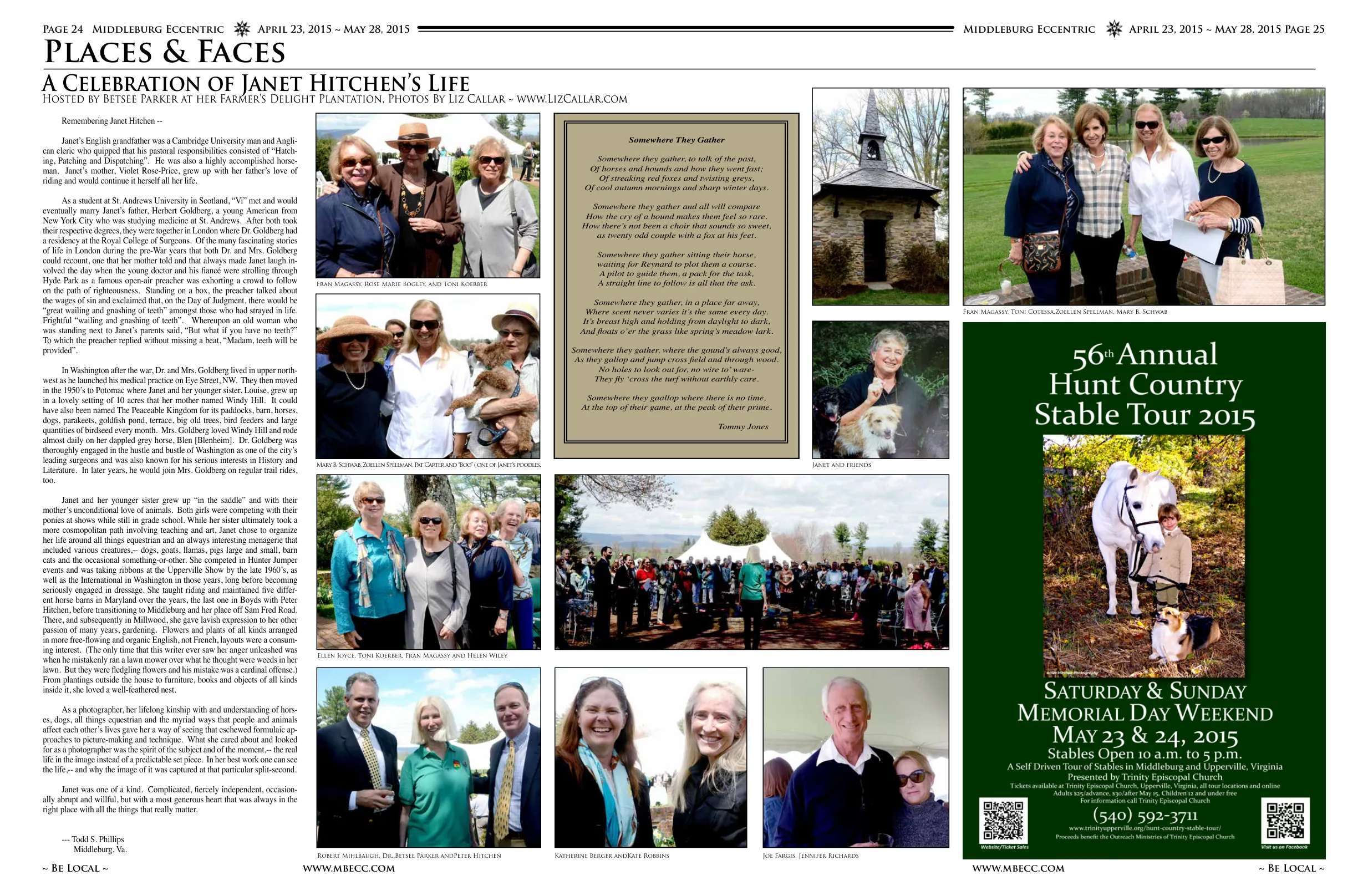 Fran Magassy, Rose Marie Bogley, and Toni Koerber · Mary B. Schwab, Zoellen Spellman, Pat Carter and "Boo" (one of Janet's poodles) · Ellen Joyce, Toni Koerber, Fran Magassy and Helen Wiley · Robert Mihlbaugh, Dr. Betsee Parker and Peter Hitchen · Katherine Berger and Kate Robbins · Joe Fargis, Jennifer Richards · Ellen Joyce, Toni Bertenea, Fran Magassy and Helen Wiley · Fran Magassy, Toni Cotessa, Zoellen Spellman, Mary B. Schwab · Fran Magassy, Rose Marie Bogley, Toni Koerber, Mary B. Schwab and Schima · Janet and friends