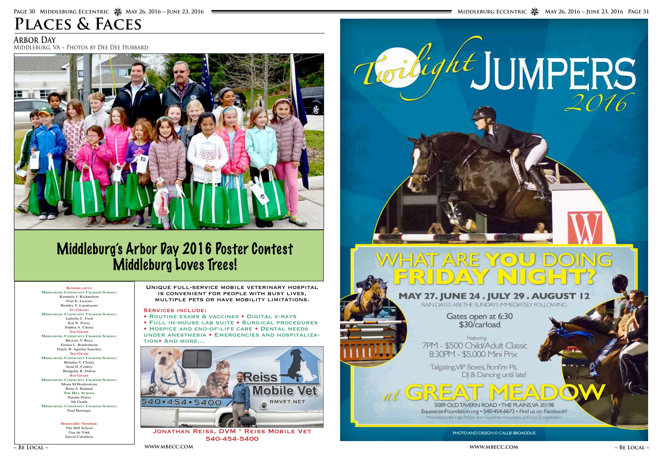 Middleburg's Arbor Day 2016 Poster Contest - Middleburg Loves Trees! - Photos by Dee Dee Hubbard