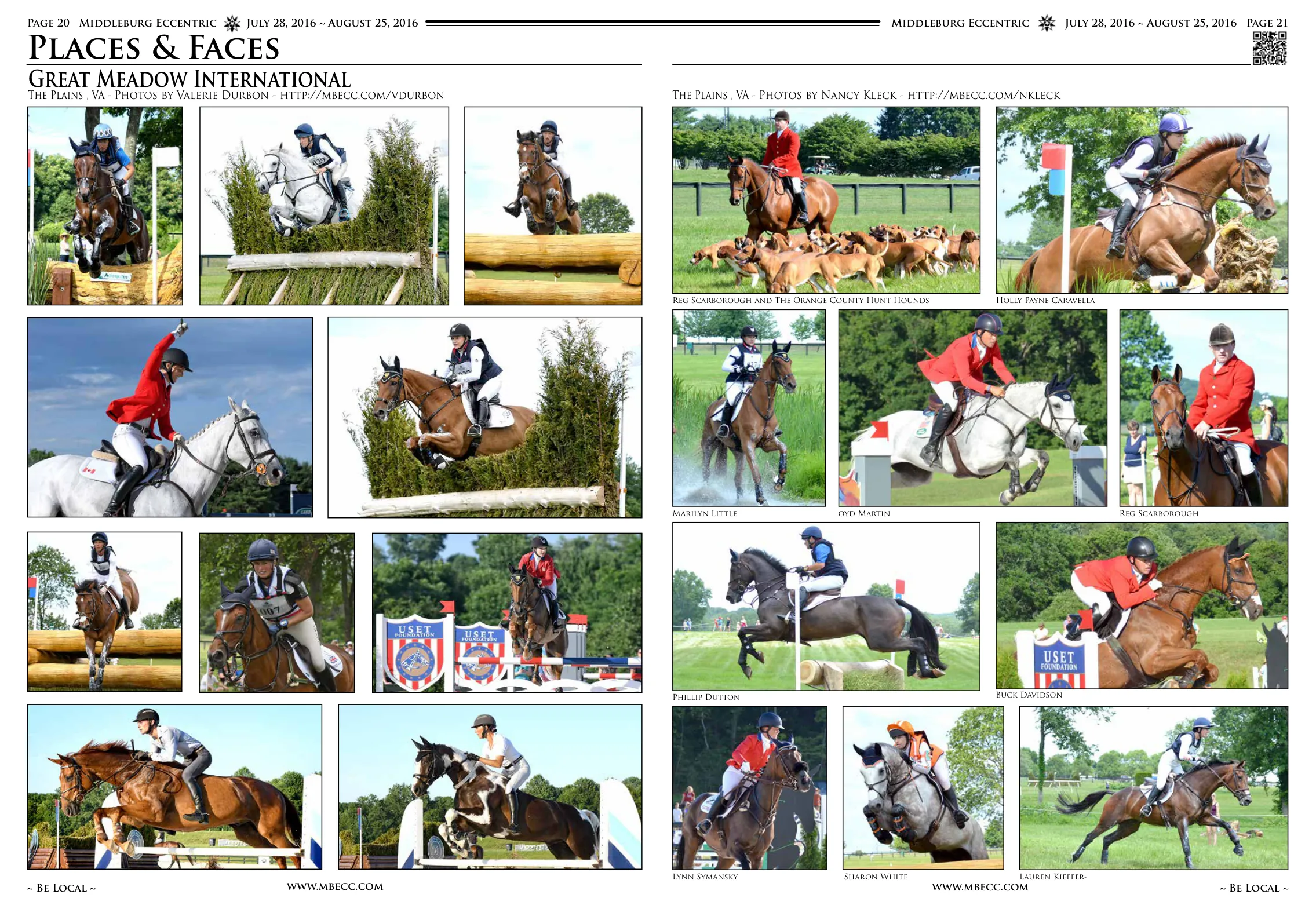 Reg Scarborough and The Orange County Hunt Hounds · Marilyn Little · Boyd Martin · Holly Payne Caravella · Phillip Dutton · Buck Davidson · Marilyn Little · Clyd Martin · Reg Scarborough · Phillip Dutton · Buck Davidson · Lynn Symansky · Sharon White · Lauren Kieffer