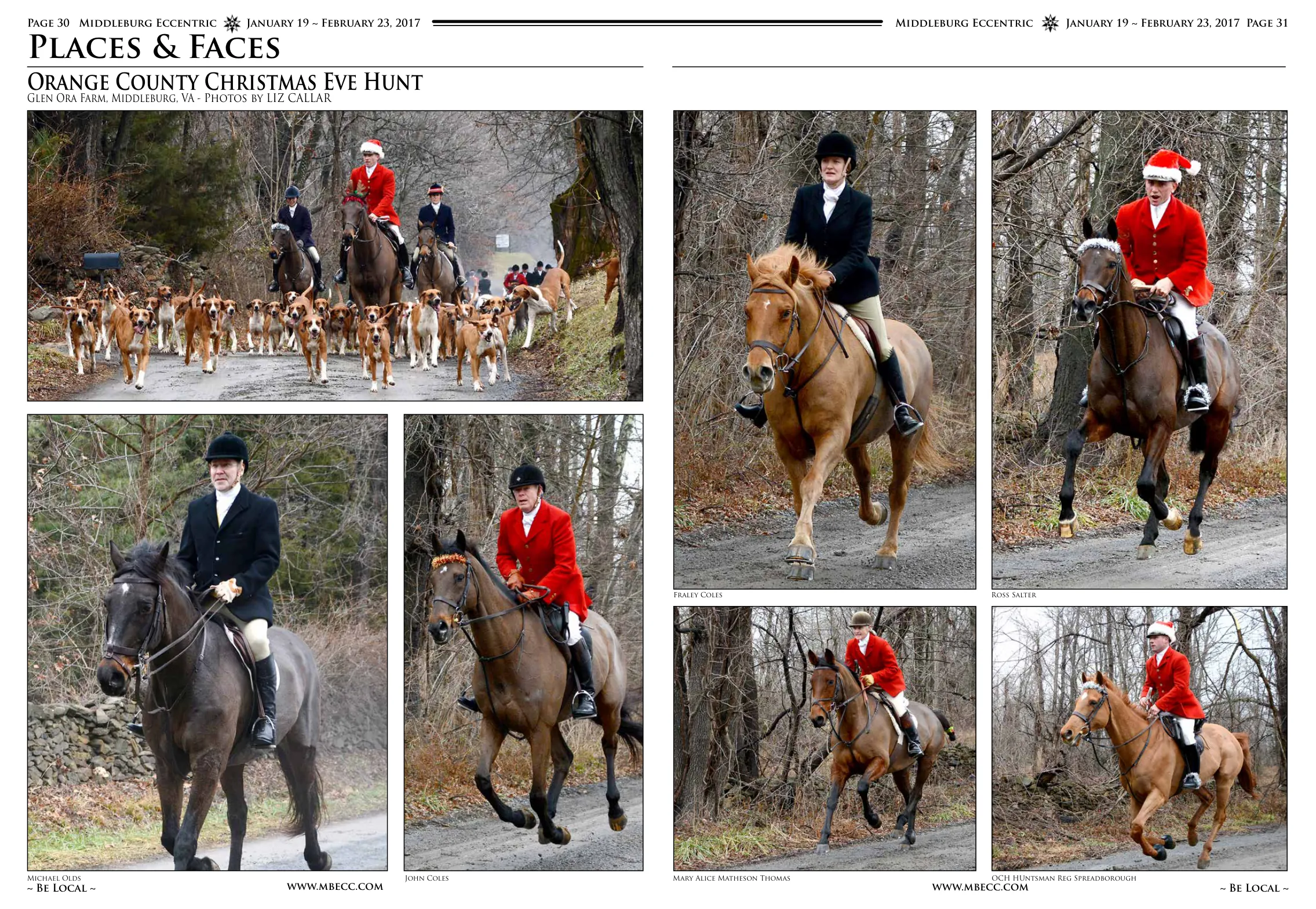 Michael Olds, John Coles, Mary Alice Matheson Thomas · Fraley Coles, Ross Salter · OCH Huntsman Reg Spreadborough · FRALEY COLES · ROSS SALTER · MARY ALICE MATHESON THOMAS · C.H. HUNTSMAN REG SPREADBOROUGH · MICHAEL OLDS · JOHN COLES
